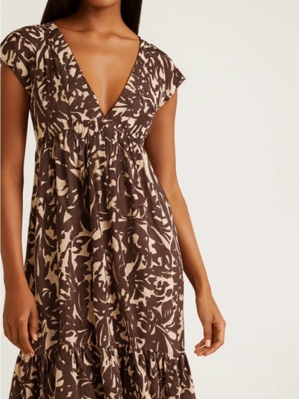 BCBGMaxAzria Silk Printed Maxi Dress